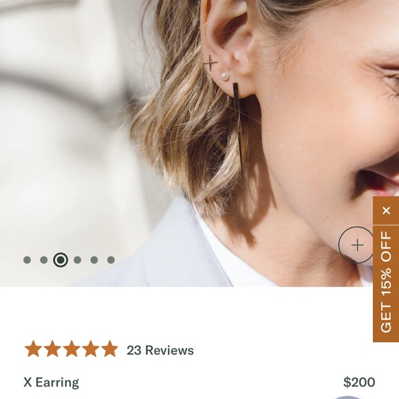 Aurate x earring 14k earring - Picture 3 of 3